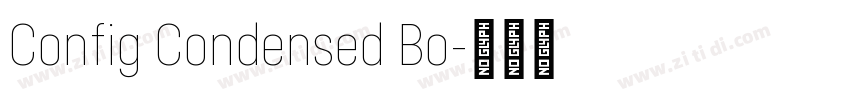Config Condensed Bo字体转换